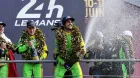 Albert Costa en el podio de Le Mans