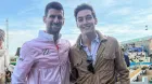 Novak Djokovic y George Russell en el Masters 1000 de Montecarlo