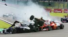 Accidente en la salida del GP de Bélgica 2012