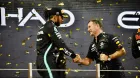 Lewis Hamilton y Christian Horner en Abu Dabi 2021