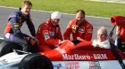 Sebastian Vettel, Helmut Marko, Niki Lauda y Gerhard Berger en 2014