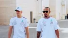 Mick Schumacher y Lewis Hamilton en Abu Dabi