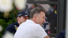 Christian Horner con Max Verstappen el fin de semana de competición en Melbourne