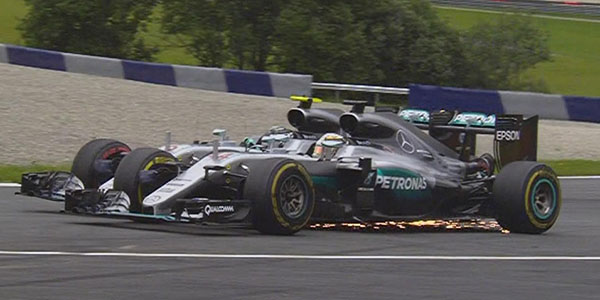 Lewis Hamilton y Nico Rosberg en el GP Austria 2016