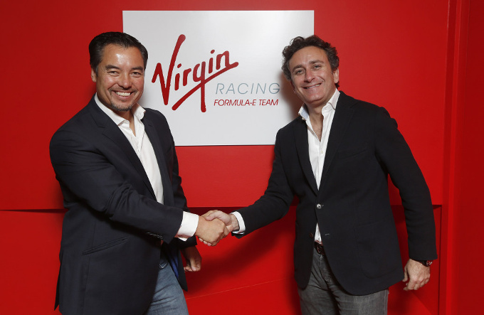 Alex Tai junto a Alejandro Agag en la presentación de Virgin en la fórmula E