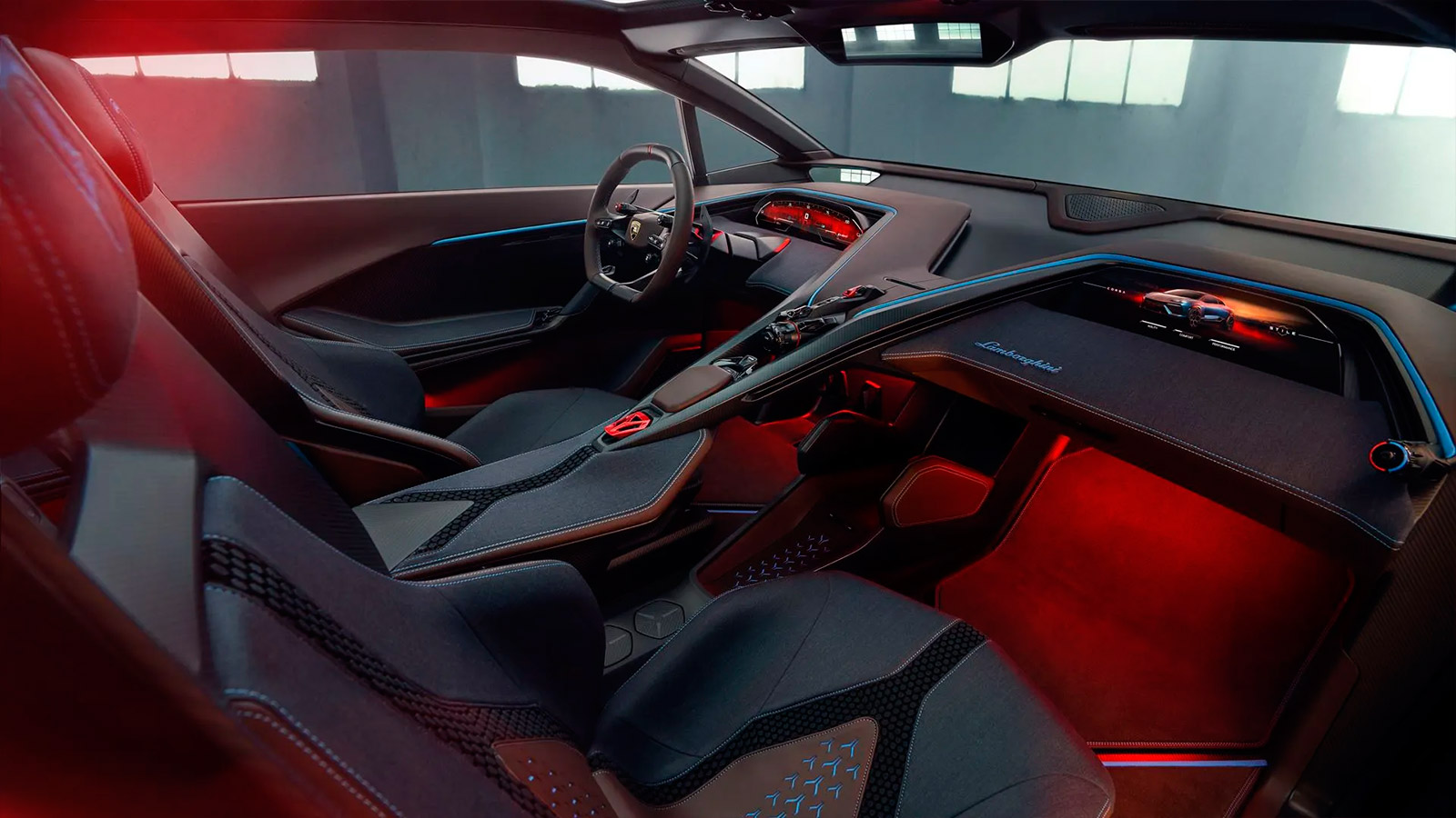 interior del concepto de lamborghini