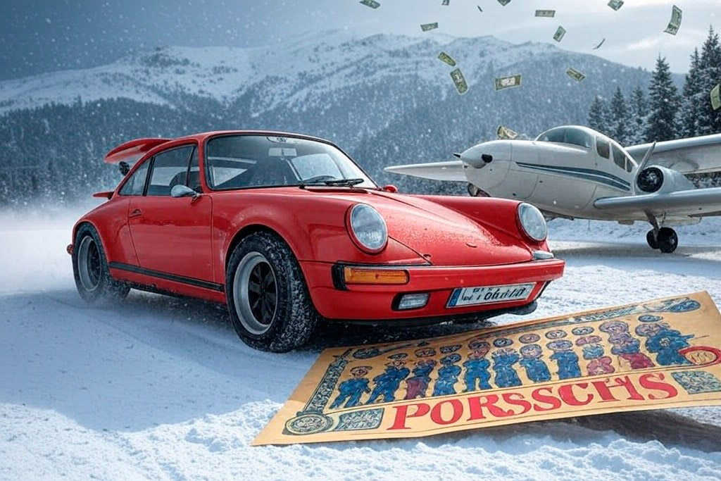 Porsches compitiendo contra avionetas para llevar las listas de la Lotería por toda España: esto es lo más loco que has leído nunca sobre ‘El Gordo’