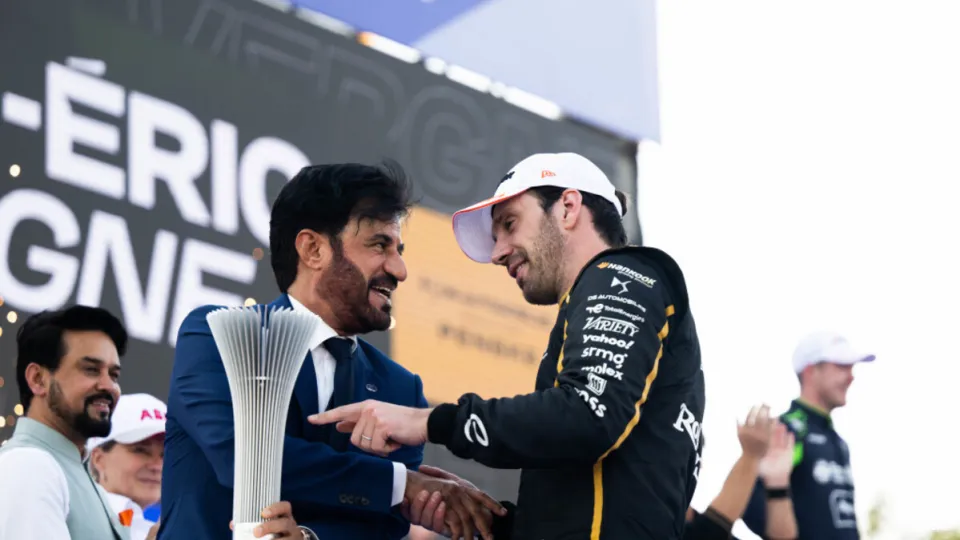 Mohammed Ben Sulayem y Jean-Éric Vergne en el ePrix de Hyderabad