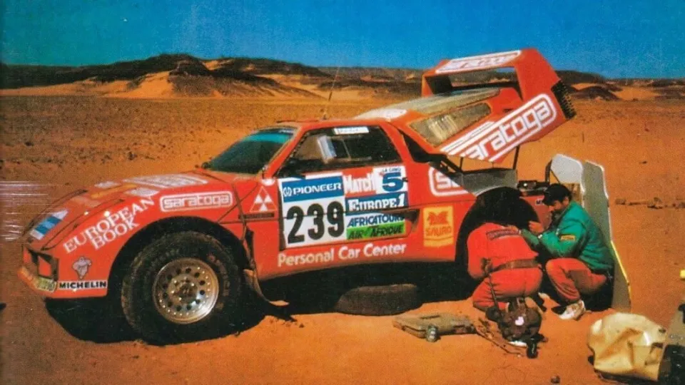 Ferrari F40 en el Dakar 1989