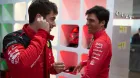 Sainz y Leclerc en la presentación del SF-23.