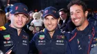 Max Verstappen, Sergio Pérez y Daniel Ricciardo en Nueva York