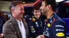 Daniel Ricciardo y Christian Horner en Silverstone