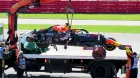 El RB16B de Max Verstappen tras el accidente en Silverstone 2021