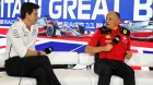 Frédéric Vasseur y Toto Wolff en Silverstone