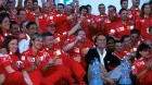 Ferrari celebra el quinto Mundial de Michael Schumacher en el GP de Francia 2002