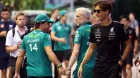 George Russell y Fernando Alonso en Singapur