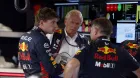 Max Verstappen y Helmut Marko en Monza