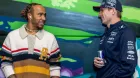 Max Verstappen y Lewis Hamilton en Las Vegas