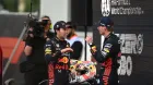 Max Verstappen y Sergio Pérez en Bakú