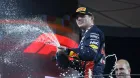 Max Verstappen en el podio de Abu Dabi 2023