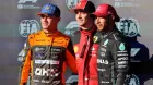 Lando Norris, Charles Leclerc y Lewis Hamilton en Austin