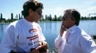 Ayrton Senna y Bernie Ecclestone en Canadá 1991