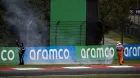 El fuego que se originó en una zona cubierta por césped en el Gran Premio de China