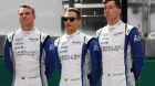 Earl Bamber, Alex Lynn y Alex Palou en Le Mans