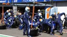 Williams en una de las paradas en boxes durante el GP de Bélgica