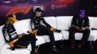 Lando Norris, Oscar Piastri y Lewis Hamilton tras la carrera