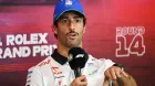 Daniel Ricciardo en la rueda de prensa oficial previa al GP de Bélgica