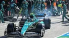 Fernando Alonso saliendo del box en Zandvoort este domingo