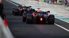 Max Verstappen y Sergio Pérez en el Pit-Lane de Monza