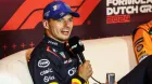 Max Verstappen en la rueda de prensa posterior a la clasificación en Países Bajos