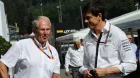 Helmut Marko y Toto Wolff en Bélgica en 2015