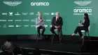 Lawrence Stroll y Adrian Newey en la rueda de prensa de presentación del británico este martes