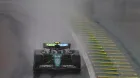 Fernando Alonso bajo la lluvia en Brasil