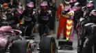 Esteban Ocon durante una de sus paradas en el GP de Las Vegas