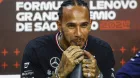 Lewis Hamilton en la rueda de prensa del GP de Brasil