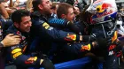 Max Verstappen celebra la victoria del GP de Brasil 