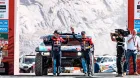 Carlos Sainz y Lucas Cruz en la ceremonia inaugural del Dakar 2025