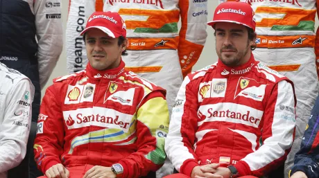 Fernando Alonso y Felipe Massa en Brasil 2013
