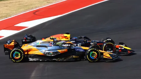 Max Verstappen y Lando Norris en Austin