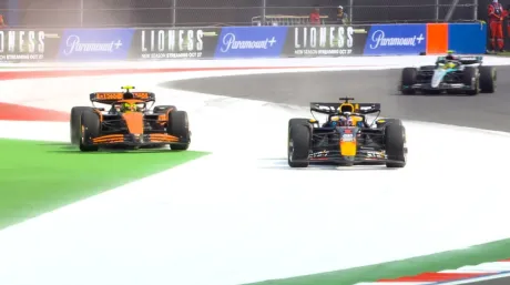 Lando Norris y Max Verstappen en el GP de México