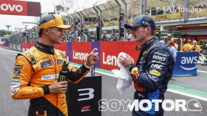 Max Verstappen y Lando Norris en Brasil