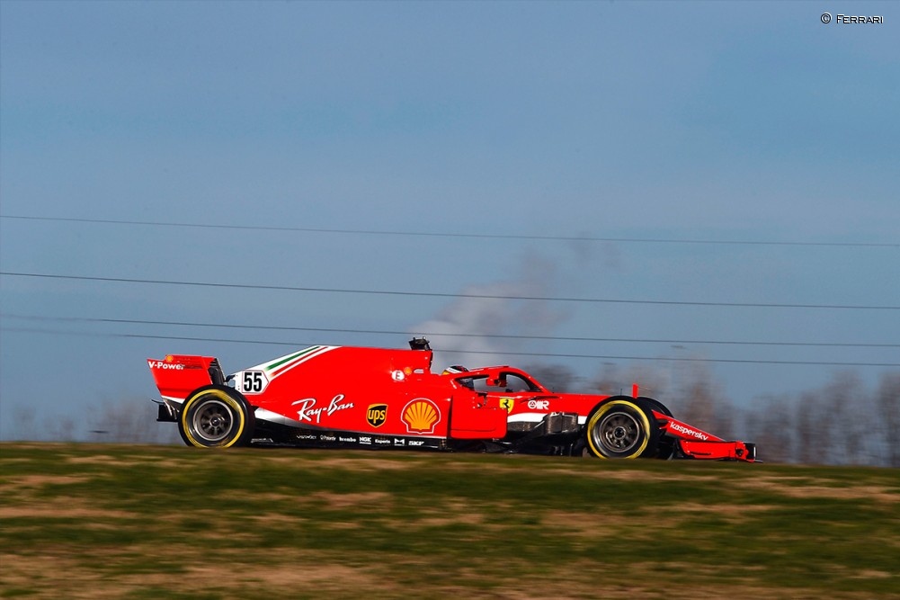 Sainz en su debut con Ferrari en Fiorano - SoyMotor.com