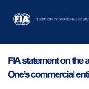 Cabecera del comunicado de la FIA - LaF1