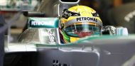 Lewis Hamilton al volante de su W04
