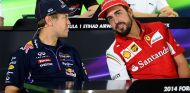 Sebastian Vettel y Fernando Alonso, hoy en Abu Dabi - LaF1