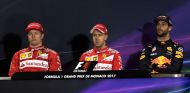 Vettel, Räikkönen y Ricciardo en la sala de prensa de la FIA - SoyMotor.com